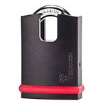 Mul-T-Lock MTL600 NE14 CEN Grade 6 Padlock Closed Shackle, Silver,black (NE14H)