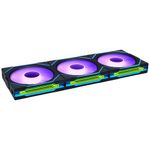 Lian Li UNI FAN SL-INF WIRELESS Reverse Blade 120mm Black | Triple Pack PWM Case Fans With Controller, ARGB Lighting & Infinity Mirror, Interlocking Design, High Airflow, Quiet Operation