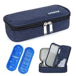 YOUSHARES Insulin Cooler Travel Case - Insulin Pen Case with 2 Insulin Cooler Ice Packs, Medicine Cool Bag for Diabetic Insulin Needles and Vials Storage (Blue)