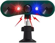 QXMH Solar Outdoor Motion Sensor Alarm: Infrared Induction Alarm, 2 * 129dB SoundOutdoor Motion Detectors, Security Alarm with Red/Blue Light (911W Y 1 Pack)