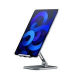 Satechi Aluminum Desktop Stand - Adjustable Tablet Mount with Protective Grips - Compatible with All iPad and Tablet Models, iPad Pro M2/ M1, iPad Air M1, iPad Mini, iPhones 16/15/14/13/12 and more