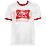 Miller High Life Logo and Red Ringer Tee Shirt X-Large