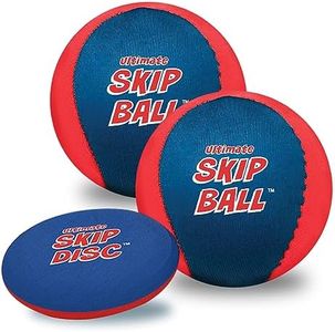 Activ Life Skip Water Recreation Ball - Palla per Bambini da 2 Pollici con Skip Disc, Confezione da 2, Rosso/Blu