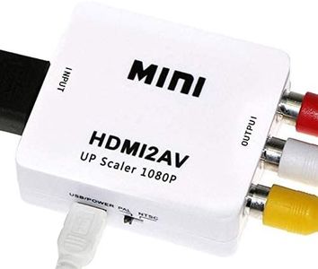 atdaraz Mini Composite 1080P HDMI to RCA Audio Video AV CVBS Adapter HD 1080 Mini HDMI2AV Converter Box for TV PC PS3 VCR DVD PAL