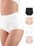 MEIYATING Women's High Waisted Underwear Tummy Control Ladies Panties Postpartum Briefs Multipack