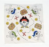 Fun Express Color Your Own Pirate Bandanas Bulk 12 Pack - White Cotton Bandana Set for Kids DIY Crafts & Classroom Activities | Pirate Party Favors & Decorations for Birthday Games & Sunday School