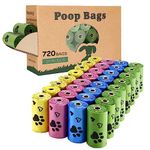 Yingdelai Dog Poop Bags 720 Counts: Doggy Poop Bags - Poo Bags Extra Thick and Leak-Proof Dog Waste Bags (Scented)