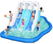 Bestway H2OGO! Tidal Trifecta Kids Inflatable Water Park | Inflatable Triple Slide and Splash Pool | Great for Kids Ages 5 and Up