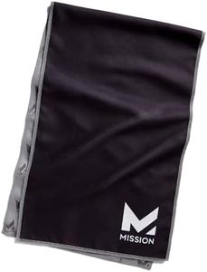 MISSION Original Cooling Towel, Black - Soft, Durable Microfiber - Cools Up to 2 Hours - UPF 50 Sun Protection - Machine Washable
