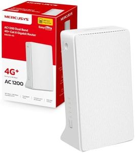 MERCUSYS MB230-4G AC1200 WiFi 4G+ CAT6 WiFi Router, Sim Slot Unlocked, Dual Band 1200 Mbps Fast Speed, Gigabit Ethernet Port, Sim Card Router, Plug & Play, Superfast 4G+ LTE Speed, App Control