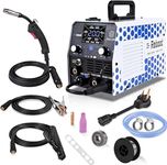 Reboot 200Amp MIG Welder 120V 240V 5 in 1 Welding Machine, Multiprocess for Gasless Flux Core MIG Welder/Gas MIG/Lift TIG/Stick/Spot Welding with Synergy Dual Voltage Large LED Display