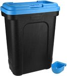 Elito Home & Garden® Dry Pet Food Storage Container | Top Flip Bin Lid with Scoop | 30L /15 KG Dog Cat Animal 15kg Pet Food Container (Blue)