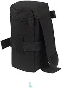 LXH Black Padded Nylon Water-Resistant Camera Lens Pouch Bag Case for Canon 100MM 70-300lS 75-300/Nik 55-300 28-300 105VR 70-300 Fits Lens Diameter and Height Below 4.13 x 6.3 inches / 10.5 x 16 CM