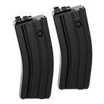 Airsoft Noble Shop WE (WE-TECH) 2pcs 30rd Gas Magazine for WE Open Bolt L85 / Scar-L / R5C / T65 / HK416 / AR M4 M16 GBB Rifle Black