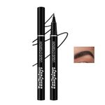 Easilydays Ultra-Fine Liquid Eyeliner & Eyebrow Pencil, 2 In 1high-Pigmented Multifunctional Wild Water Eyebrow Pencil, Felt-Tip Quick Drying Waterproof Formula Eye Liner Pen Women Perfect Eye Makeup (#05 Black)