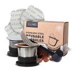 SEAL POD Refillable Nespresso Pods - Stainless Steel Reusable Capsules for Nespresso Machines (2 Pods, 120 Lids)