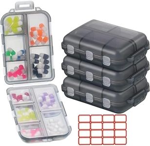 4 Pack Pill Case Small Pill Box Weekly Travel Pill Organizer,10 Grids Portable Pocket Pill Box Dispenser for Purse Vitamin Fish Oil Container Medicine Daily Travel Use(Black)