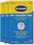 Dr. Scholl's Dry, Cracked Skin, Ultra Hydrating Foot Mask, 3 Pairs Moisturizing Socks: Intensely Moisturizes Repairs and Softens Rough Dry Skin with Urea & Essential Oils for Dry Cracked Feet
