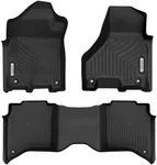 OEDRO Floor Mats Fit 2019-2024 Ram 2500/3500 Crew Cab with 1st Row Bucket or Bench Seats, Custom Fit TPE All Weather Car Mats Includes 1st and 2nd Row