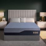 EGOHOME 14 Inch Queen Mattress, Copper Gel Memory Foam Mattress for Pain Relief, Therapeutic Mattress in a Box, CertiPUR-US Certified, Fiberglass Free Medium Mattress, Black