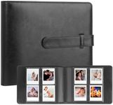 256 Pockets Photo Album for Polaroid Go Instant Mini Camera, Premium Vegan Leather Cover Picture Albums for Polaroid Go Camera & Film, Portable Photo Album Book Holds 256 Photos (Black)