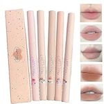 Domality 5 Colors Lip Liner Pen Set, 5pcs Nude Pink Lipstick Set, Longwear Waterproof Creamy Matte Finish Lip Pencil for Defines Perfect Lip Shape