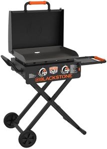 Blackstone 2350 On-the-Go 22” Omnivore Flex-Fold Griddle with Locking Hood, Powder Coated Steel, Black