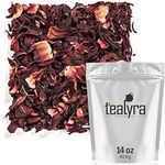 Tealyra - Pure Hibiscus Herbal Tea - Loose Leaf Tea - Naturally Grown - Lower Blood Pressure - Vitamins Rich Tea - Healthy Tea - Caffeine Free - 200g (7-ounce)