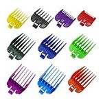 10 pieces limit combs, barber shop supplies, Hairdressing comb, colorful hair clipper guard, replacement protective set, multi-size hair clipper guide comb