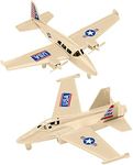 TimMee Prop Plane & Fighter Jet - Tan Plastic Army Men Airplanes US Made