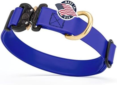 Viper BioThane Dog Collar with Cobra Metal Buckle – Tactical, Odor Resistant, Waterproof Collars for Large Dogs & Medium Dogs – Made in USA (L 15-25in W 1in, Blueberry Royal)