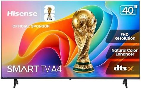 Hisense 40-Inch Class A4 Series FHD 1080p Smart VIDAA TV (40A4NV, 2026 Model) - DTS Virtual: X, Noise Reduction, AI Sports Mode, Apple Airplay & Apple Home, Alexa Built in