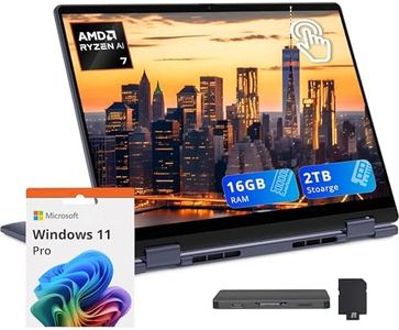 Dell Plus 14" 2K 2-in-1 Touchscreen Laptop, AMD Ryzen AI 7 350, 16GB RAM, 2TB Storage (1TB SSD+1TB Docking Station Set), AMD Radeon 860M, Copilot, Backlit Keyboard, Fingerprint, Win 11 Pro, Blue