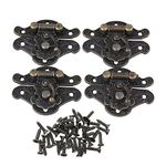 BQLZR 28x23mm Vintage Lock Clasp Latch Catch for Small Jewelry Boxes Suitcase Cabinet Pack of 4