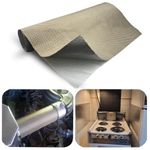 DEGEOBERLIN Titanium Adhesive Backed Exhaust Heat Shield for Wall Behind Grill 2500 Degrees High Temp Protection Material Thermal Barrier Blanket Mat (12'' X 12'')