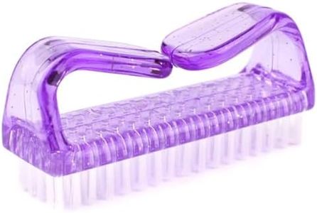 3Pcs Different Kinds of Fingernail brush with Plastic Handle Nail brush for cleaning Fingernails - Easy to use Nail Scrub brush - Nail Cleaner Nail brushes for Hands Feet(purple)