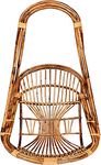 Avika Rattan Bamboo Cane Swing Chair with Cushion and Hanging Chain for Kids and Adults