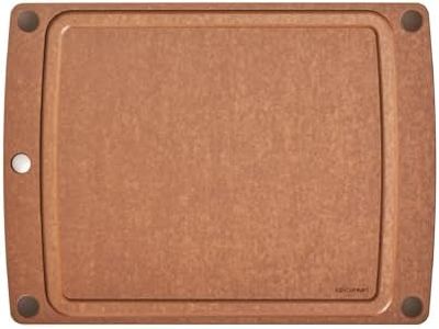 All-in-One 17.5" × 13" Cutting Board in Nutmeg
