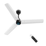 atomberg Renesa 1200mm BLDC Ceiling Fan with Remote Control | BEE 5 star Rated Energy Efficient Ceiling Fan | High Air Delivery with LED Indicators | 2+1 Year Warranty (White & Black)