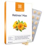 Healthspan Retinex Max (60 Tablets) | Long Term Vision and Eye Health | 20mg Lutein & 2,000ug Zeaxanthin | Added Vitamin B2 Contributes to Normal Vision | Natural Source Carotenoids | Vegan