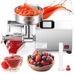 Newhai 450W Electric Tomato Strainer Commercial Tomato Milling Machine Stainless Steel Food Press Tomato Sauce Maker Food Squeezer Tomato Sauce Machine for Tomato Strawberry and Blueberry Sauce