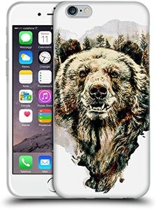 Official Riza Peker Bear Animals Soft Gel Case Compatible for Apple iPhone 6 / iPhone 6s