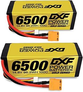 DXF 4S Batteria Lipo 14.8V 100C 6500mAh Batteria Rigida con Spina XT90 per RC 1/8 e 1/10 Auto RC Buggy Truggy RC Aereo UAV Drone FPV