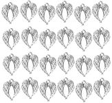 Angel Wings Charms by JGFinds, 30 Pack, Silver Tone 7/8 inch