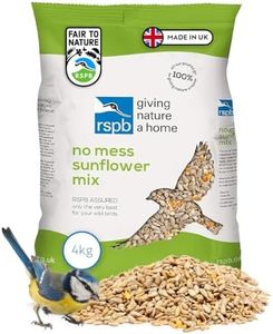 RSPB No Mess & No Waste Sunflower Hearts Wild Bird Food 4Kg, High in Energy & Protein, Great For Bird Feeders, Supporting The RSPB Charity, Resealable & Recyclable Packaging