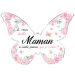 Cadeau Maman Francais, Cadeau Fete des Mere, Mothers Gifts from Daughter Son, Butterfly Acrylic Sign, Mom Gift for Birthday Christmas, for Mom Step Mom Mother in Law