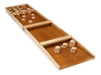 Gamesson Dutch Shuffle Game - 200 x 46cm | 2 Player Sjoelbak Table Game with Wooden Discs, Instructions & Storage Bag Included | Ages 14+