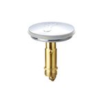 Qrity Push Pop-Up Click Clack Plug Stopper (43mm), Bathroom Sink Drain Plug Stopper, Drain Sink Waste Plugs, Brass Pop-up Stopper, Pop Up Click Clack Sprung Plug Stopper