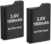 DGBOSEN 2PCS Battery for PSP, 3.6v 1800mAh Rechargeable Replacement Batteries Replacement for Sony PSP 1000 1001, PSP-110 (1002, 1003, 1004, 1005, 1006, 1007, 1008, 1010), PSP Fat Console