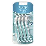 Venus Gillette Venus Simply 3 Sensitive Women's Disposable Razors, 4 Count